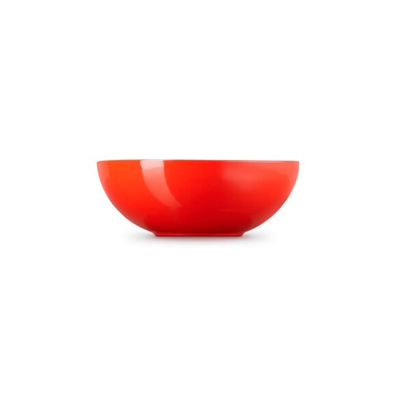 Le Creuset Stoneware Vancouver Serving Bowl 2 3/8 qt 9 3/8 in Cerise Red NEW - Picture 3 of 12